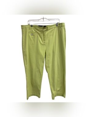 Crazy Horse Citrus Green Cropped Chino Pants Size Xl